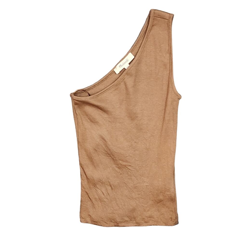 Madewell Brightside Rib One Shoulder Tank Brown XXS